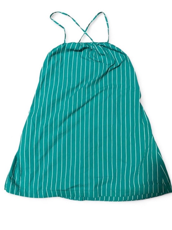 a new day Dresses & Skirts - a new day Teal and White Pinstripe Crossback Midi Dress
